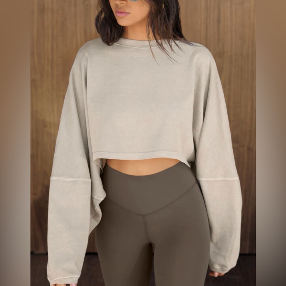 Joah Brown Cream Crop Top
